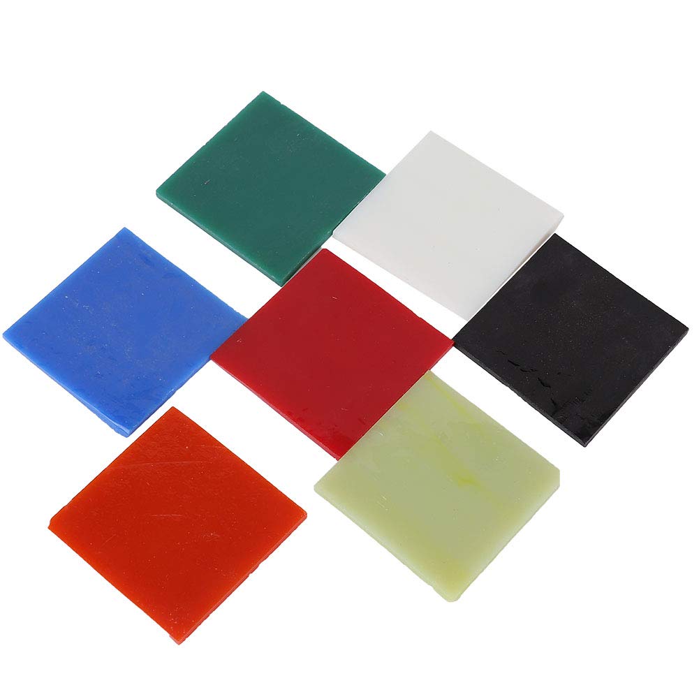 Fusing Glass for Microwave Kiln, 7 Colors Square Glass Sheet for Microwave Kiln Fusing Supply DIY Jewelry Making Accessories