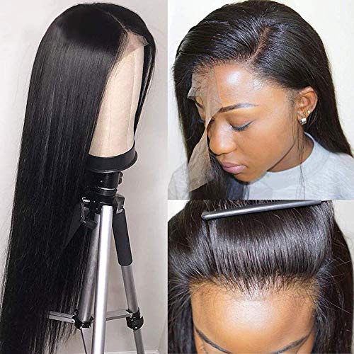 Grace Plus Hair Lace Front Wigs Human Hair For Black Women With Baby Hair 13×4 Straight Human Hair Wigs 150% Density Brazilian Lace Front Wigs (20inches, 150% Density)