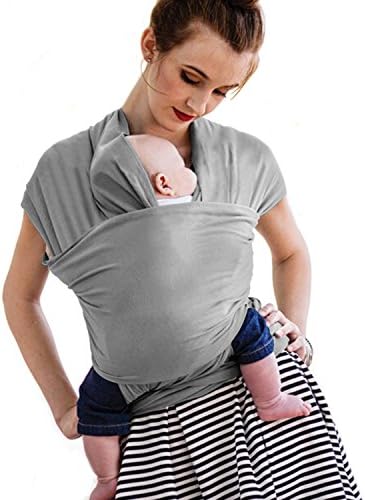 Deulia Baby Sling Wrap Carrier for Newborn, Infant, Toddler, Backpack, Front Facing, Kangaroo, &amp; Sling Positions - Soft and Stretchy Baby Carrier