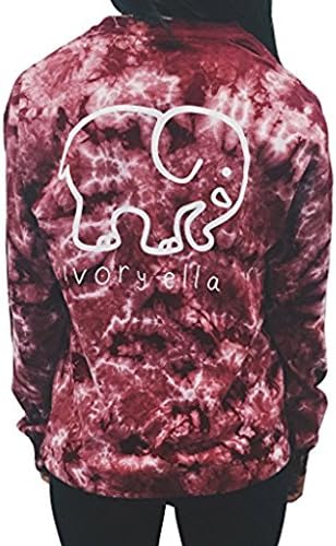 Womens Elephant T-shirt Tye Dye Sublimation Sweatshirt