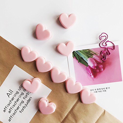image for Chris.W Cute Heart Shaped Binder Clips, Mini Decorative Paper Clips, 1