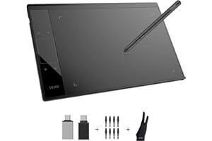 Drawing Tablet VEIKK A30 Graphic Pen Tablet with Gesture Touch Pad,4 hotkeys,10x6 inch Working Area Battery-Free Stylus