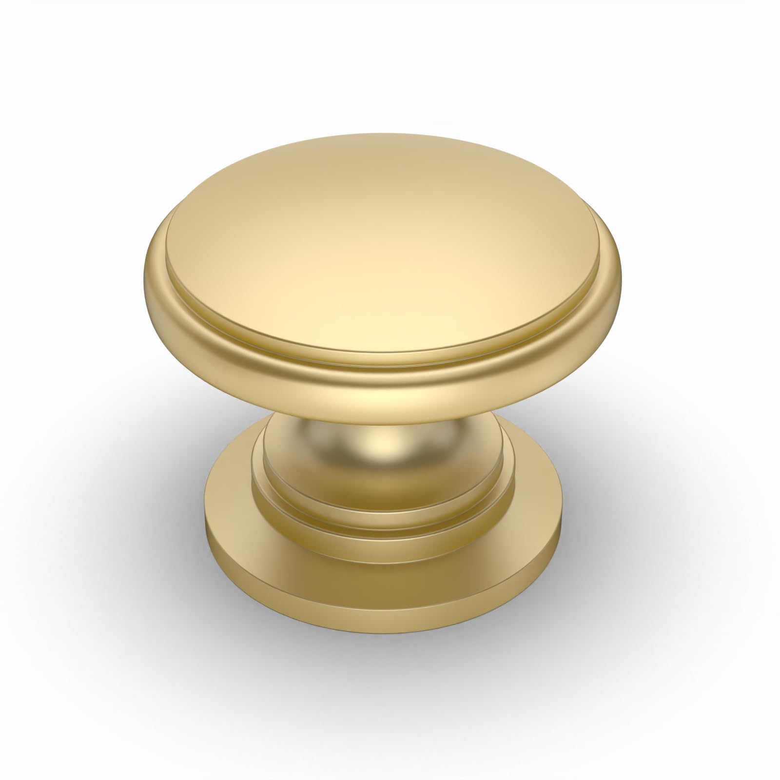Photo 1 of Amerdeco 10 Pack 1-1/4 inch Kitchen Cabinet Knobs Brushed Gold Cabinet Knobs Bedroom Dresser Gold Round Drawer Knobs Single Hole Cabinet Pulls…
