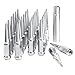 DYNOFIT 14 mm x 1.5 Wheel Spike Lug Nuts, 24 x Chrome M14x1.5 Lug Nut, Cone/Conical Bulge Seat, DYNOFIT Silver Closed End Nuts with 1 Socket Key for Chevy Silverado Aftermarket Wheel