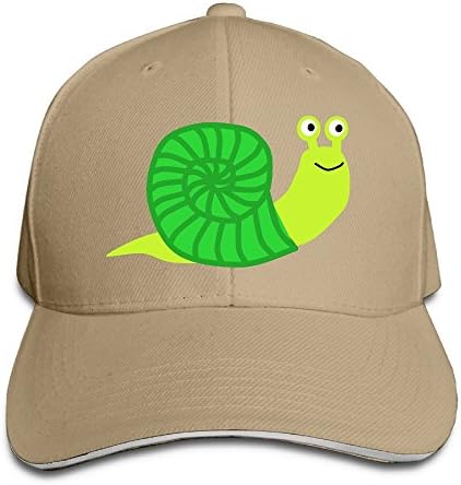 Pizhou Men's Adjustable Cotton Green Snail Sun Cap Hat Natural