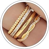 APIUWOXE Gold Stackable Rings for Women, Dainty 18K Gold Plated Stackable Thin Rings Cubic Zirconia Thumb Statement Ring Set Promise Wedding Bands Engagement Trendy Ring for Women Non Tarnish
