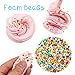 Jumbo Pink Fluffy Floam Slime DIY Kit with Colorful Foam Beads, Easy Bubble Slime Scented Crunchy Slime with Container, Non Sticky Clay Kids Adults Party Toy Favor Birthday Idea for Boys Girls