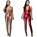 Women's Sexy Mesh Sequin Sleeveless Cocktail Club Bodycon One Piece Jumpsuit Romper