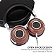SIVGA SV004 Hi-Fi Wood Over-Ear Stereo Open Back Wired Headphones, Built-in Mic, Soft Earmuffs with Carrying Case (Rosewood)
