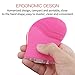 Facial Cleansing Brush and Massager,Silicone Facial Scrubber Deep Cleansing Dirt and Exfoliating by Dr.HeiZ(Rose Red)
