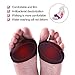 Welnove Fabric Metatarsal Pads Reusable Ball of Foot Cushions, Gel Forefoot Pads Pain Relief for Mortons Neuroma and Prevent Callus-2 Pieces L-Size of Black Metatarsal Pads