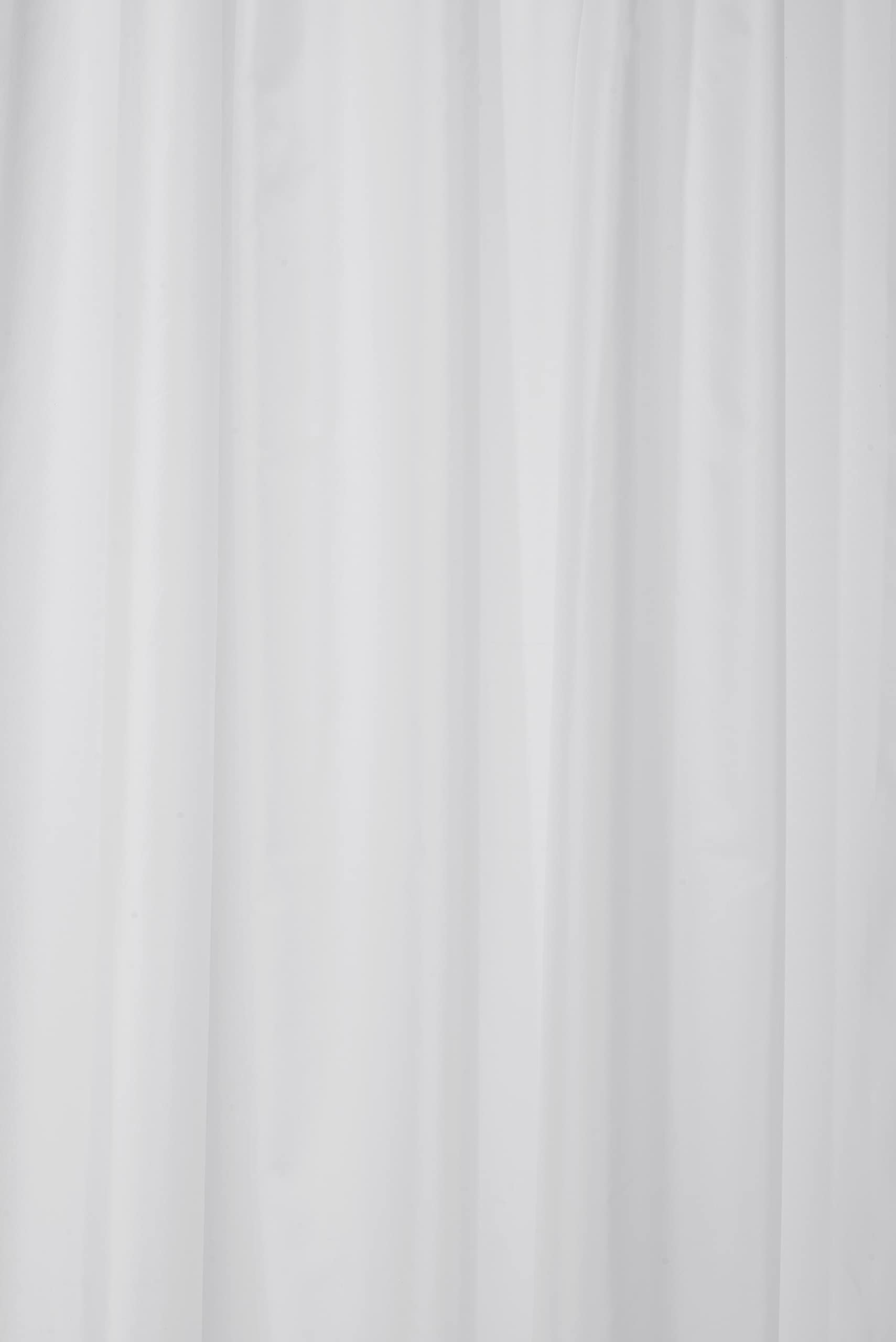 Croydex Plain White Textile Curtain with Hygiene 'N' Clean, 2000 x 2000mm