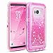 Galaxy S8 Case, Dexnor Glitter 3D Bling Sparkle Flowing Quicksand Liquid Bumper Clear 3 in 1 Shockproof TPU Silicone + PC Heavy Duty Protective Defender Cover for Samsung Galaxy S8 - Pink