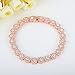 BAMOER Classic Luxury Rose Gold Plated Bracelet with Sparkling White Cubic Zirconia Stones for Women Grils for Her 7.5 Inches