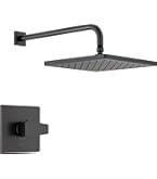 Delta Faucet Duschverkleidungsset Modern Raincan – Schwarz, Mit Regenduschkopf & Monitor-Ventil