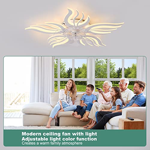 HUEOCZW Ceiling Fans with Lights and Remote，27