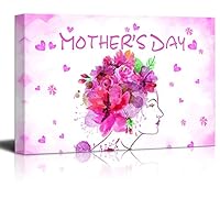 Canvas Wall Art Mother's Day Theme Canvas Prints Home Artwork Decoration for Living Room Bedroom - 12x18 inches