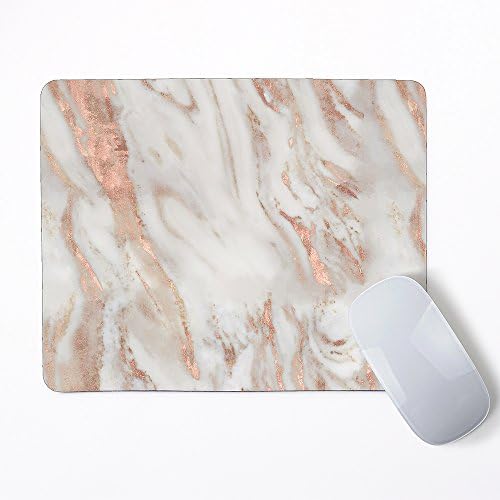 Pink Marble Mouse Pad Computer Mat Rubber Pad MP-0087 ( Rectangle 8 ¼ x 6 ¾ inches)