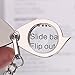 maxgoods 8X Mini Portable Folding Metal Magnifier Loupe Keychain Key Ring Magnifying Eye Glass Lens