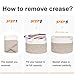 COSYLAND XXLarge 19.7“X 19.7“X 13“ Storage Basket Woven Cotton Rope Organizer Baby Laundry Baskets for Blanket Toys Towels Nursery Hamper Bin with Handle