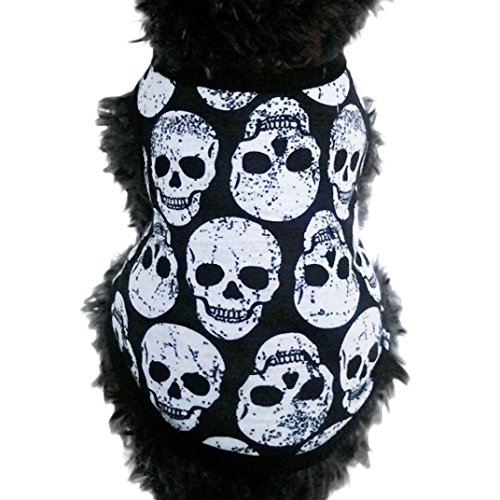 image for Hot Selling!!Puppy Apparel Clothes,Woaills Small Dog Cat Pet Skull Ves