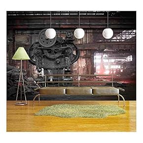 Metallurgical Firm Waiting for a Demolition - Removable Wall Mural | Self-Adhesive Large Wallpaper - 66x96 inches