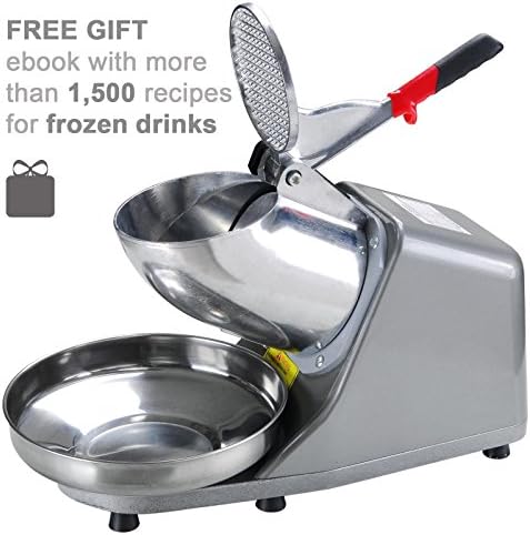 Ice Crusher Machine Blender Ices Crushers Crushed Shaved Shaver Ice for Home Use and Commercial Bar Cafe Restaurant Electric Maker Snow + FREE GIFT