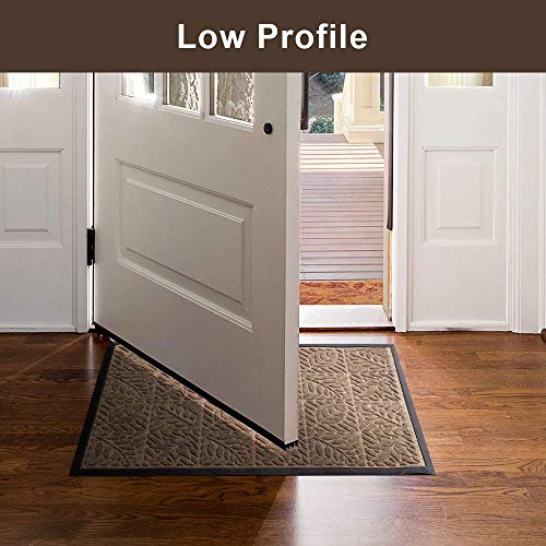 Amagabeli Large Outdoor Door Mats Rubber Shoes Scraper 36" x 24" for