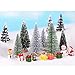 EMiEN 19 Pieces Christmas Miniature Ornament Kits Set for DIY Fairy Garden Dollhouse Decoration,Santa,Christmas Trees,Small Bear,Snowman, Red Socks,Gift Bags,Star for Children