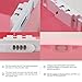 EVERTOP Pink Storage Box with Combination Lock and Separate Compartments,Plastic Storage Box for Medicine(Pink)
