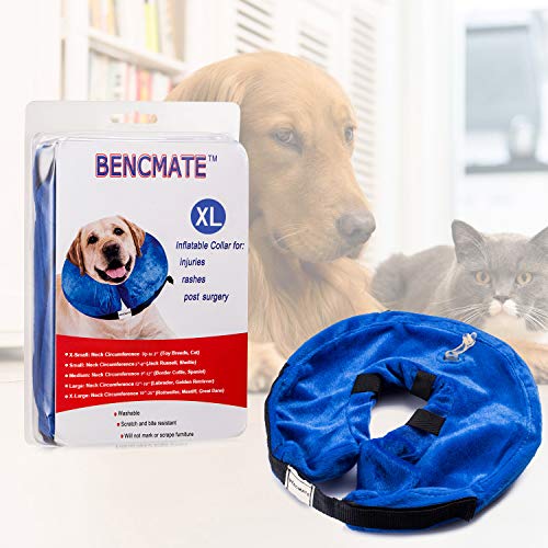 BENCMATE Protective Inflatable Collar for Dogs and Cats Soft Pet