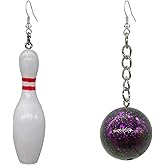 QUSIJIA Unique 3D Bowling Ball Earrings Funny Big Size Ball Sport Dangle Drop Statement Earrings For Women
