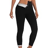 Dokelovy Sauna Suit for Women High Waist Slimming Tummy Control Workout Leggings, Corset Waist Trainer Body Shaper Fitness