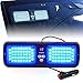 Xprite Blue 86 LED SunShield Sun Visor Emergency Strobe Lights 12 Flash Modes Hazard Police Warning Light for Law Enforcement Vehicle