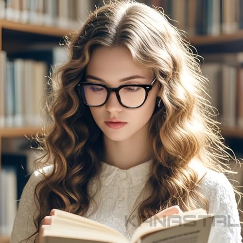 KANASTAL Anti-Blue Light Glasses for Men and Women Square Resting Clear Lenses Anti Fatigue Filter Blue Light Blocking Glasses for Gaming/Computer/TV/Mobile Phone