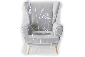 LAMINET Heavy-Duty Plastic Recliner Cover – Clear Vinyl Waterproof Protector for Armchairs, Living Room Chairs, Guards Against Cat/Dog Scratches, Pet Hair, Dust, and Spills – Ideal for Storage Moving