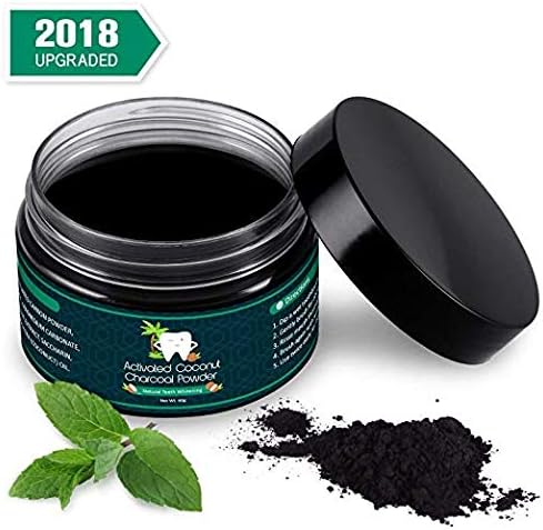 Natural Teeth Whitening Powder with Coconut Activated Charcoal - Teeth Whitener - Made with Natural Coconut Charcoal - 2.1 OZ