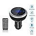 Elecwave EB04 Wireless Bluetooth FM Transmitter Radio Adapter Car Kit with Dual USB Port Remote Controller, Black