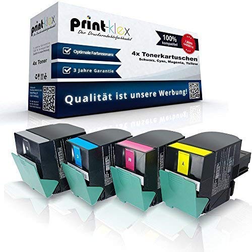 Print-Klex Economy Toner Cartridge Set Compatible with for Lexmark C540N C543DN C544DN C544DTN C544DW C544N C546DTN C540H2KG C540H2CG C540H2MG C540H2YG