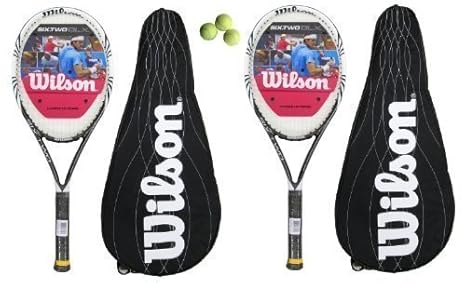 Amazon.com: 2 x Wilson Court Zone Tennis Rackets + 3 Tennis ...