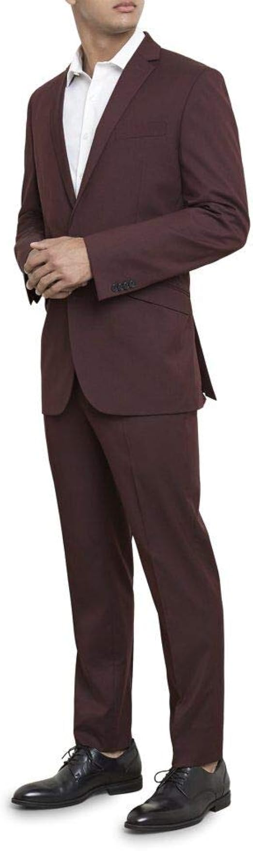 Unlisted by Cole Men's 2 Button Slim Fit Suit with Hemmed Pant