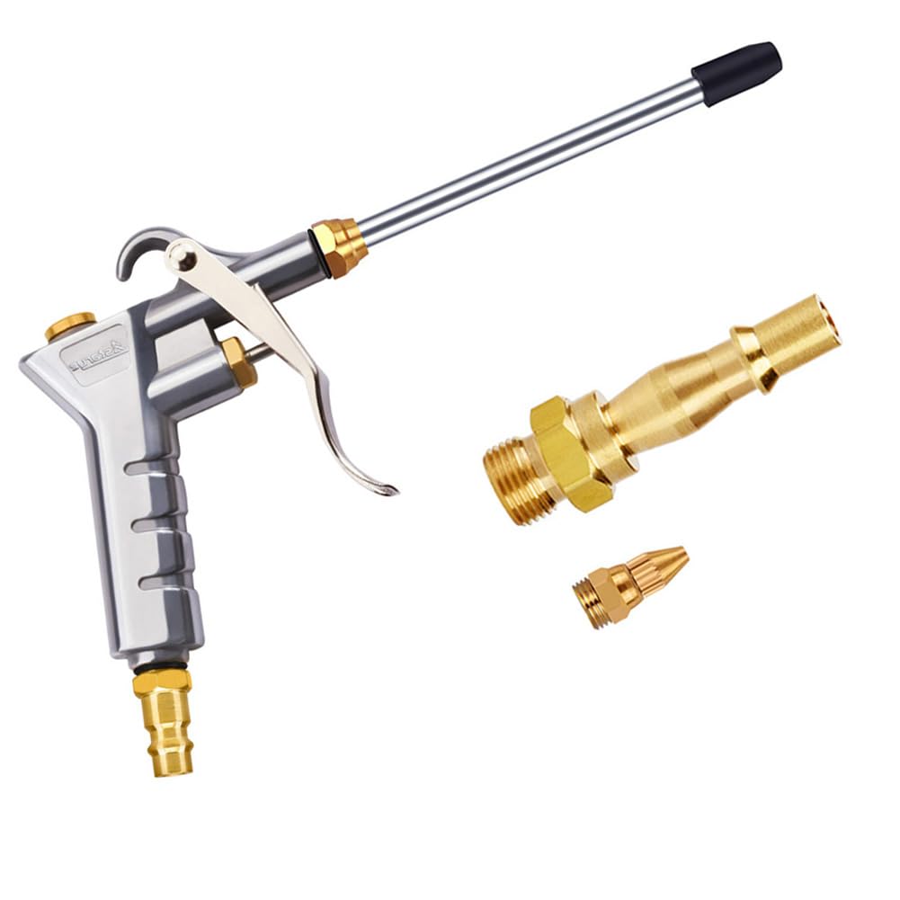 Air Blow Gun Profiwoab Air Cleaning Gun with 1 Air Flow Extension Nozzle, Air Pressure Pistol-Grip Connector Pneumatic Air Duster Cleaning Tool for Blowin
