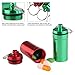 WINOMO 6pcs Waterproof Pill Holder Box Case Bottle Keychain Container Aluminum