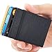Slim Wallets for Men - Mens Wallet Card Holder - Minimalist Front Pocket Wallet with Elastic (Black-MF)