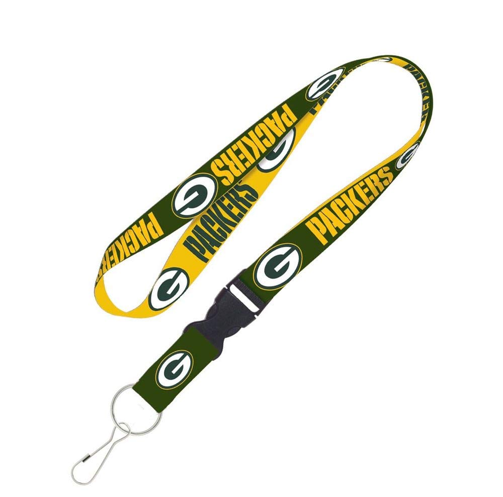 WinCraft NFL Green Bay Packers Lanyard with Detachable Buckle, 3/4"