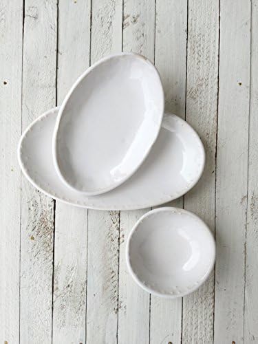 White Oval Nesting Dish Set