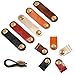 FIBOUND 10pcs Earphone Winder Leather Cable Straps,Cable Ties Leather Cord Organizer,USB Cable Clips,Earphone Winder with Leather Handmade