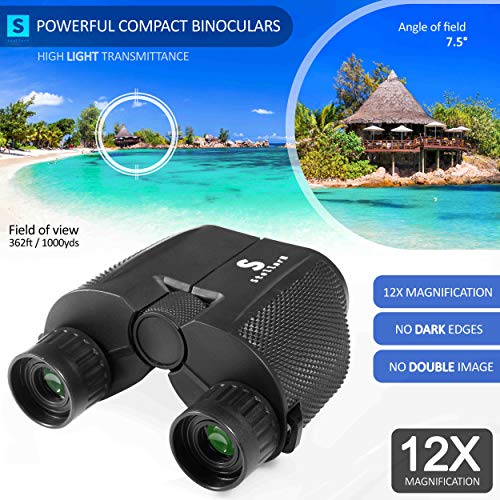 Compact Lightweight Binoculars with Camera Kit12x25 Small Binoculars