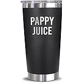 LissiArt97 Pappy Juice Tumblers Laser Engraved - 20Oz Travel Tumbler For Father's Day Birthday Christmas - Travel Tumbler Gifts For Pappy - New Pappy - Pappy To Be - Pappy Gift