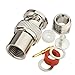 Eightwood BNC Male Plug Solder Clamp Connector 10-Pack Compatible with RG58 RG142 LMR195 Coax Cable